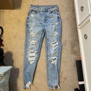 American Eagle Ripped Mom Jeans